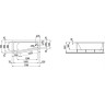 Асиметричная акриловая ванна LAUFEN SOLUTIONS 170*75 см, левая с каркасом 2.2352.1.000.000.1