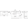 Раковина LAUFEN MODERNA PLUS 100х48,5х19 см 8.1354.4.000.104.1