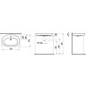 Раковина полувстраиваемая LAUFEN IL BAGNO ALESSI ONE 75x52 8.1897.2.400.104.1