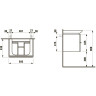 Шкафчик под раковину LAUFEN CASE FOR PALACE 81070.2, 81070.3, 2 выдвижных ящика, дуб 4.0120.2.075.519.1