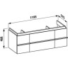 Тумба под раковину LAUFEN CASE FOR PALACE 120x38 белый глянцевый 4.0130.1.075.475.1